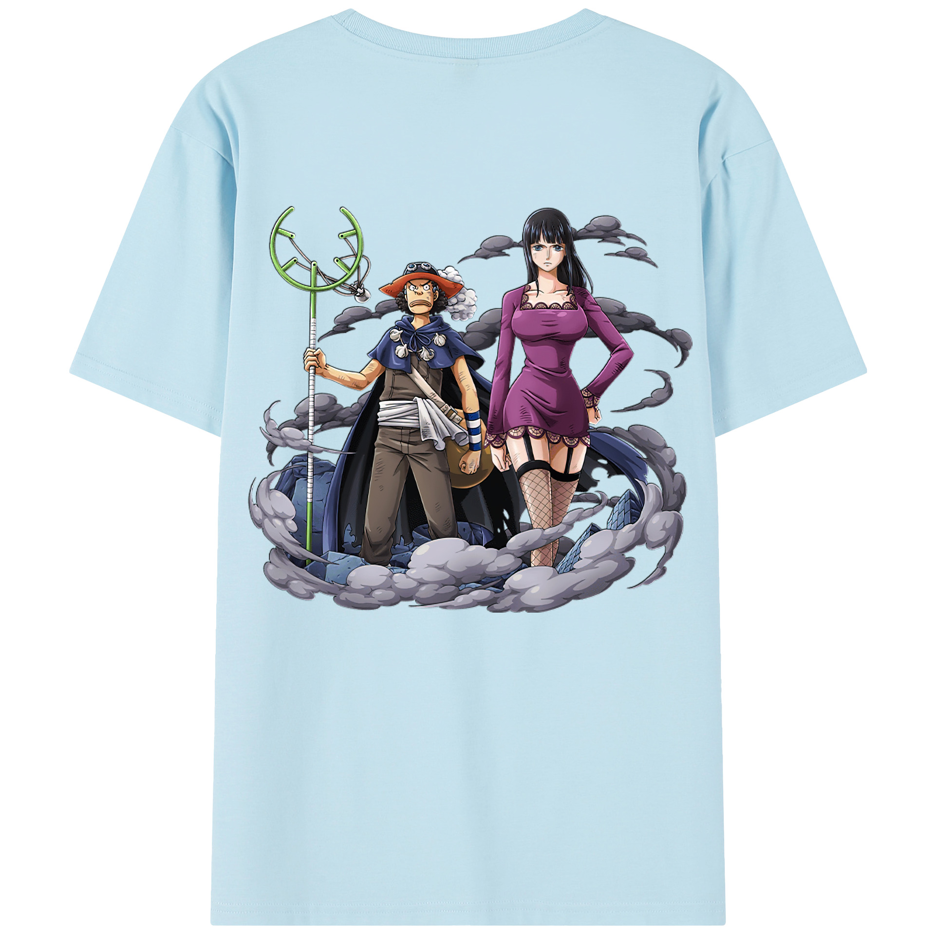 ワンピース ニコ・ロビン ONE PIECE Nico Robin 綿100％半袖Tシャツ（背面プリント）